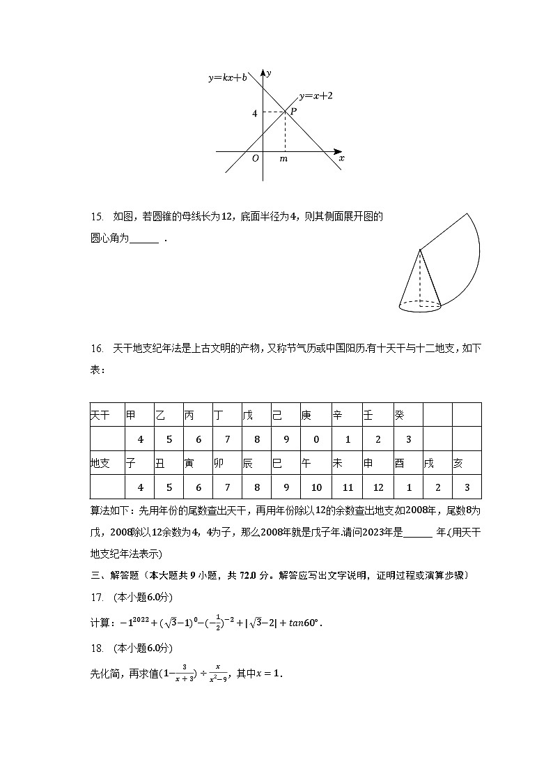 2023年湖南省长沙市雨花区南雅中学中考数学二模试卷03