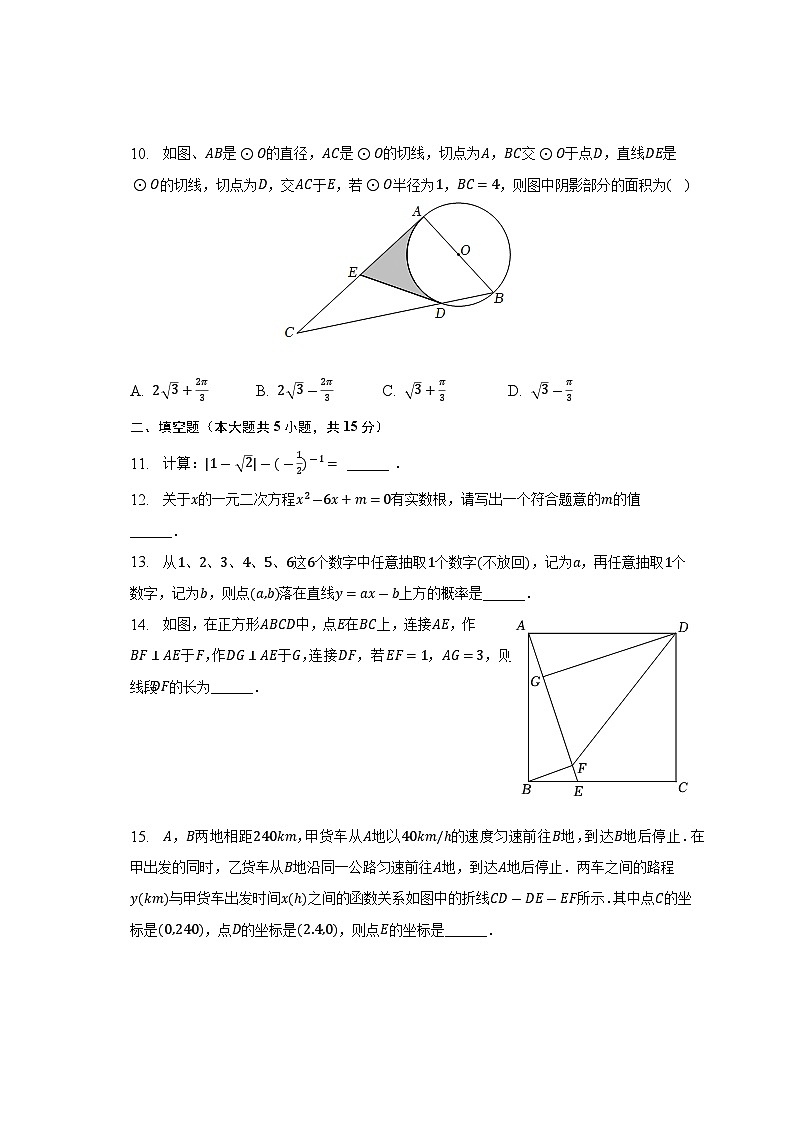 2023年河南省信阳市罗山县彭新镇一中中考数学二模试卷（含答案）第3页