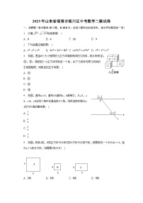 2023年山东省淄博市淄川区中考数学二模试卷（含解析）