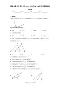 福建省厦门市第九中学2021-2022学年七年级下学期期末数学试题