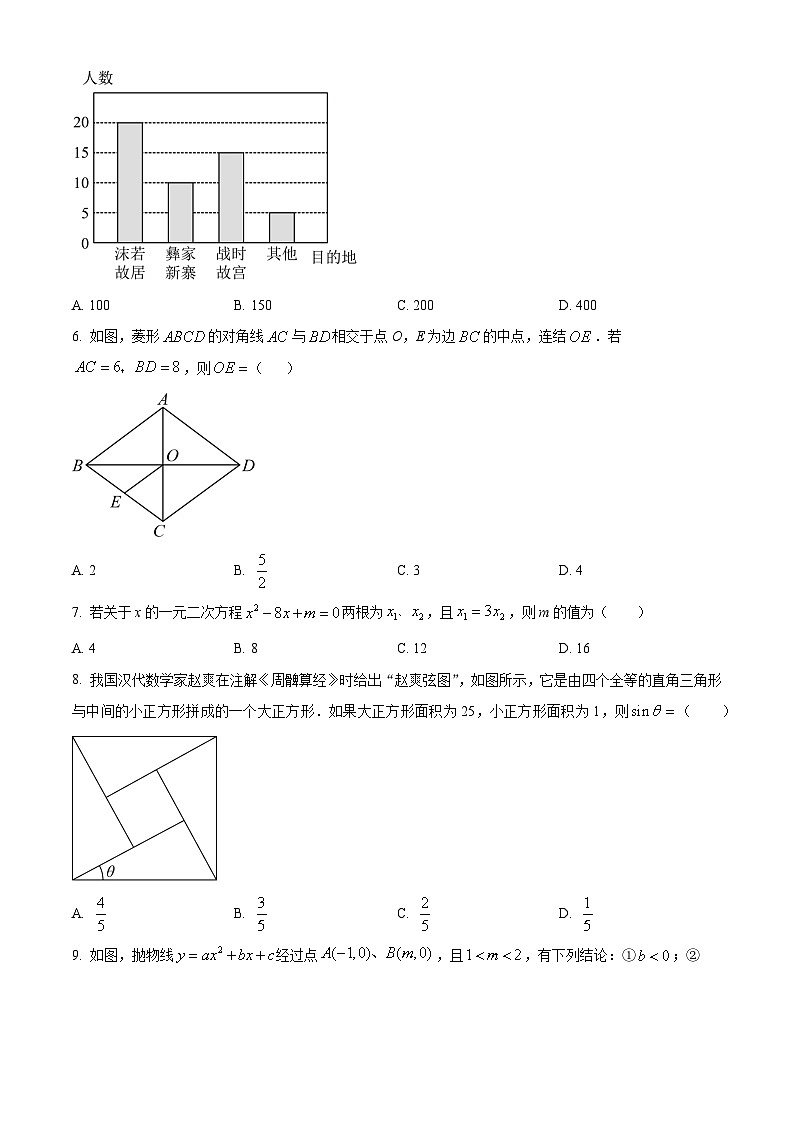 精品解析：2023年四川省乐山市中考数学真题02