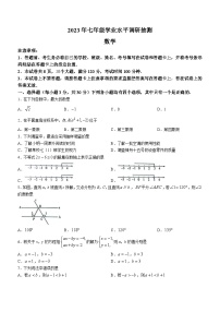 河南省新乡市长垣市2022-2023学年七年级下学期期末数学试题（含答案）