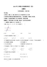 浙江省金华市东阳市江北初级中学等四校联考2022-2023学年七年级下学期期末数学试题（含答案）