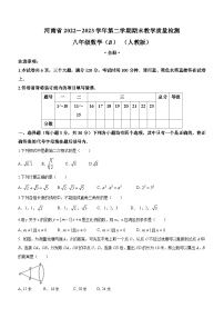 河南省商丘市虞城县部分学校2022-2023学年八年级下学期期末数学试题（含答案）