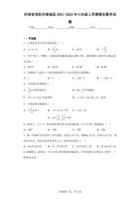 河南省信阳市商城县2021-2022年七年级上学期期末数学试题