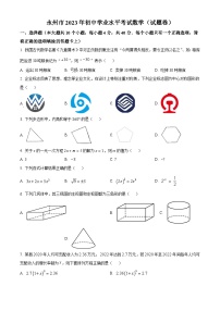 2023年湖南省永州市中考数学真题（原卷版）