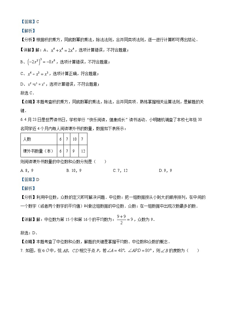 2023年山东省枣庄市中考数学真题（解析版）03