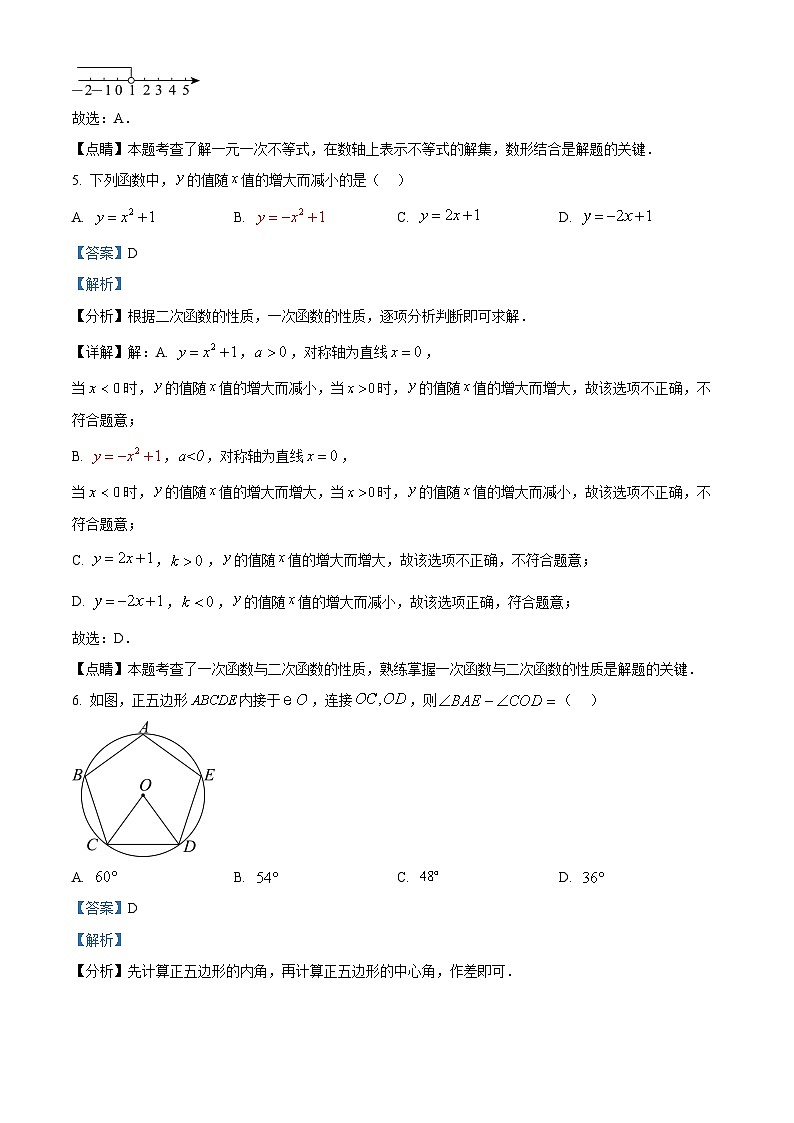 精品解析：2023年安徽中考数学真题03