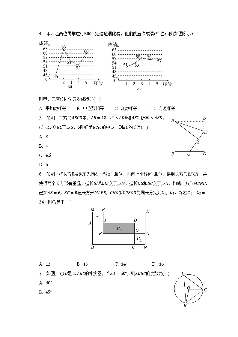 2023年湖北省黄冈市水县兰溪中学中考数学模拟试卷（含解析）02