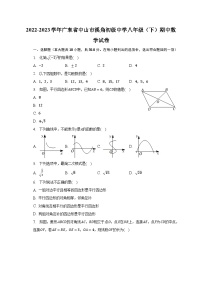 2022-2023学年广东省中山市溪角初级中学八年级（下）期中数学试卷（含解析）