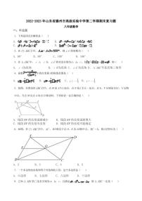 山东省滕州市高级实验中学2022-2023学年下学期八年级数学期末复习题