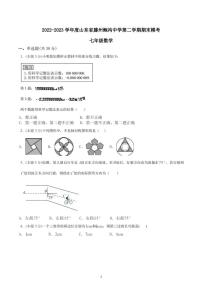 山东省滕州市鲍沟中学2022-2023学年下学期期末模考七年级数学试题