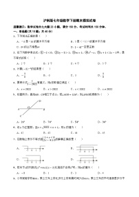 2022--2023学年沪科版七年级数学下册期末模拟试卷（含答案）