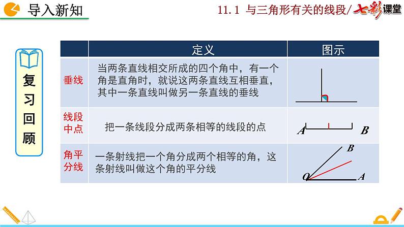 初中数学人教版八年级上册教学课件11-1-2 三角形的高、中线与角平分线第2页