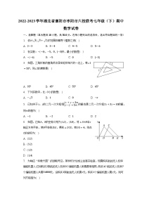 2022-2023学年湖北省襄阳市枣阳市六校联考七年级（下）期中数学试卷(含解析）