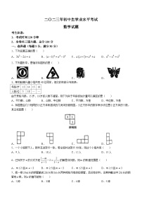 2023年黑龙江省鸡西市虎林市实验中学九年级中考三模数学试题(含答案)