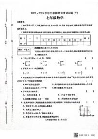 河南省漯河市舞阳县2022-2023学年七年级下学期期末考试数学试题