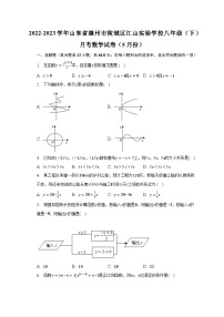 2022-2023学年山东省德州市陵城区江山实验学校八年级（下）月考数学试卷（5月份）（含解析）