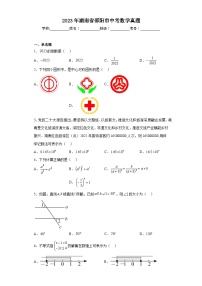 2023年湖南省邵阳市中考数学真题（含答案）