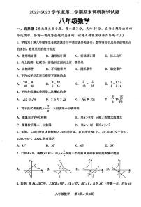 江苏省淮安市淮安区2022-2023学年八年级下学期期末数学试卷