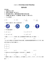 2022年黑龙江省齐齐哈尔市中考数学真题（原卷版）