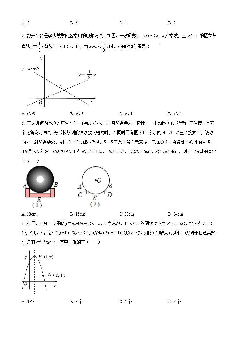 2022年湖北省鄂州市中考数学真题（原卷版）第2页
