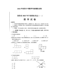 2023年洛阳中考数学考前模拟试卷