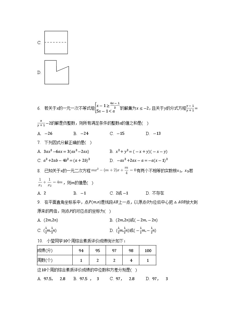 2023年山东省日照市曲阜师大附属实验学校中考数学一模试卷(解析版)02