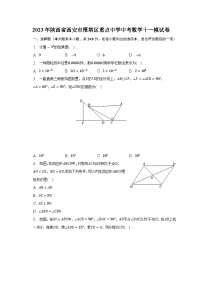 2023年陕西省西安市雁塔区重点中学中考数学十一模试卷(含解析)