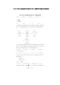 2023年四川省成都市双流区中考二模数学试题及答案解析