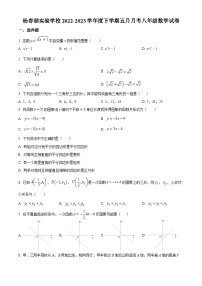 精品解析：湖北省武汉市洪山区杨春湖实验学校2022-2023学年八年级下学期5月月考数学试题（原卷版）