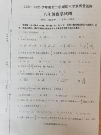 江苏省连云港市灌云县2022-2023学年八年级下学期期末学业质量监测数学试卷