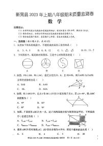 湖南省怀化市新晃侗族自治县2022-2023学年八年级下学期6月期末数学试题