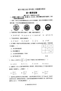 浙江省宁波市镇海区宁波市镇海蛟川书院2022-2023学年七年级下学期6月期末数学试题