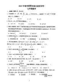 安徽省六安市第九中学2022一2023学七年级下学期期末考数学试题