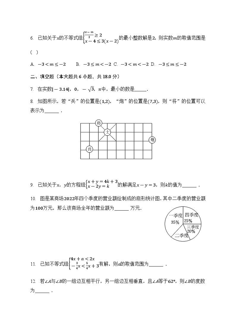 江西省上饶市广信区2022-2023学年下学期七年级期末数学复习试卷（含答案）第2页