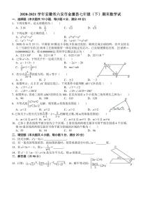 安徽省六安市金寨县2020-2021学年七年级下学期期末数学试