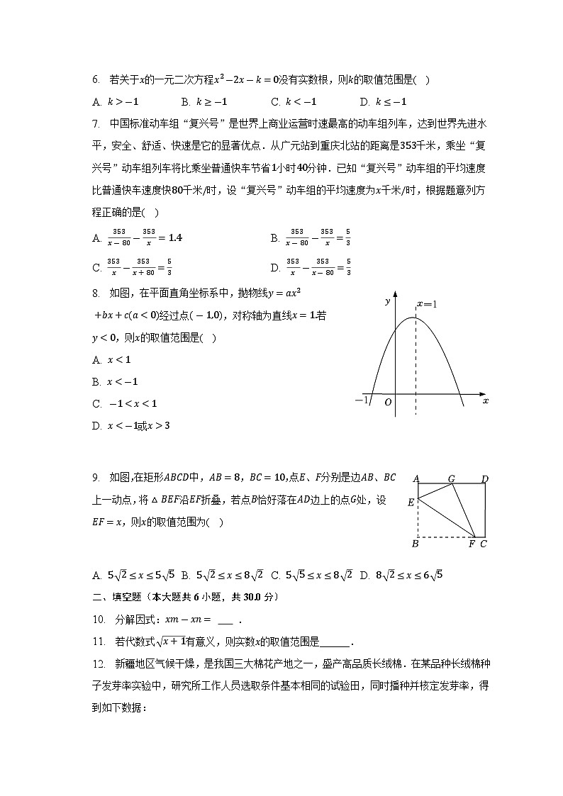 2023年新疆阿克苏地区阿瓦提县中考数学模拟试卷（二）(解析版)第2页