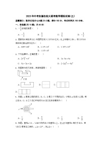 2023年中考安徽名校大联考数学模拟试卷(三）(含解析)