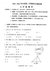 河北省石家庄市桥西区2022-2023学年七年级下学期期末考试数学试题