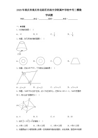 2023年重庆市重庆市北碚区西南大学附属中学校中考三模数学试题（含解析）