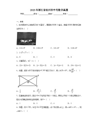 2023年浙江省杭州市中考数学真题（无答案）