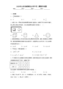 2023年山东省威海乳山市中考二模数学试题（含解析）