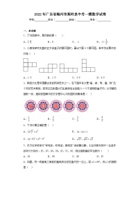 2022年广东省梅州市蕉岭县中考一模数学试卷（含解析）