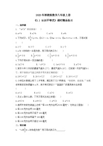 初中数学浙教版八年级上册第3章 一元一次不等式3.1 认识不等式精品精练