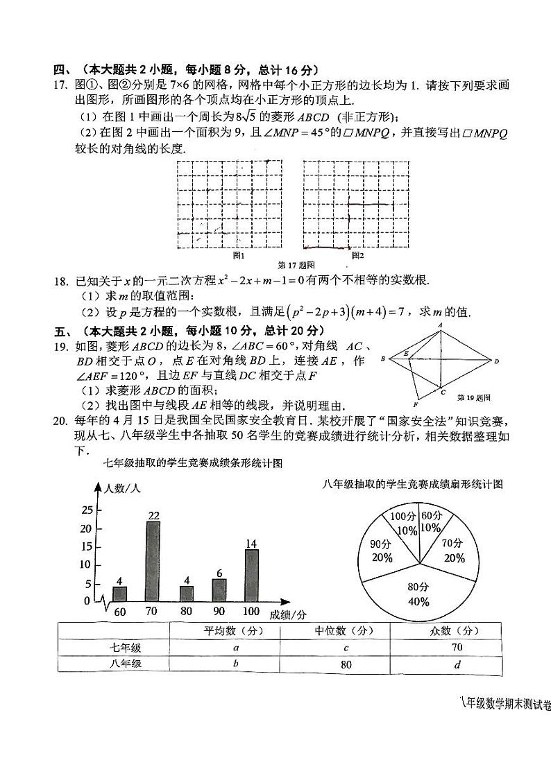 安徽省安庆市潜山市2022-2023学年下学期八年级数学期末测试卷03