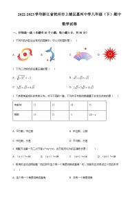 浙江省杭州市上城区惠兴中学2022-2023学年八年级下学期期中数学试题