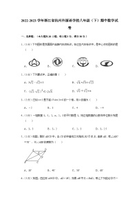 浙江省杭州外国语学校2022-2023学年下学期八年级期中数学试卷