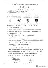 湖北省黄冈市红安县2022-2023学年七年级下学期期末考试数学试题