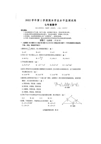 浙江省绍兴市新昌县2022-2023学年七年级下学期期末学业水平监测数学试题